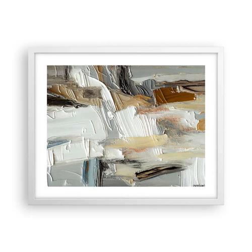 Affiche dans un cadre blanc - Poster - Couches colorées - 50x40 cm
