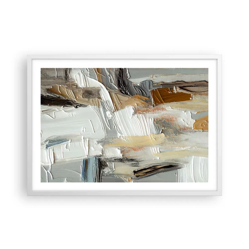 Affiche dans un cadre blanc - Poster - Couches colorées - 70x50 cm