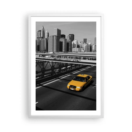 Affiche dans un cadre blanc - Poster - Couleur de la grande ville - 50x70 cm