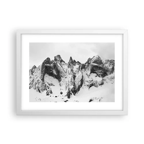 Affiche dans un cadre blanc - Poster - Crête dangereuse de granit - 40x30 cm