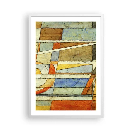 Affiche dans un cadre blanc - Poster - Cubisme sur le chantier - 50x70 cm