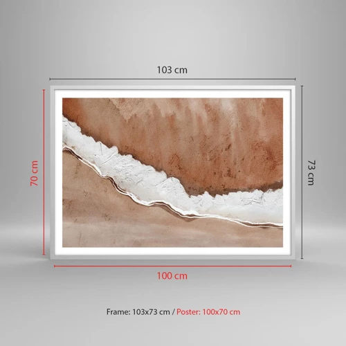 Affiche dans un cadre blanc - Poster - Dans des couleurs de la terre - 100x70 cm