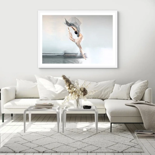 Affiche dans un cadre blanc - Poster - Dans le ravissement de la danse - 40x30 cm