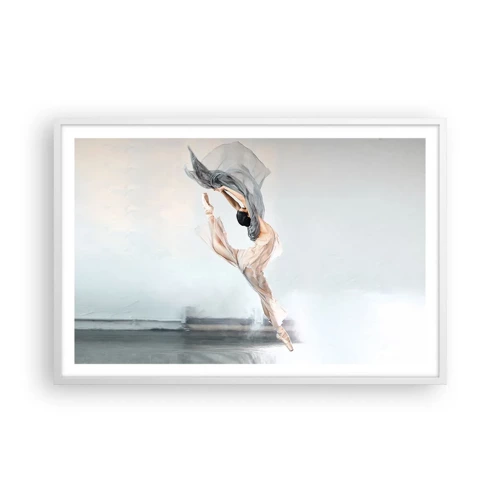 Affiche dans un cadre blanc - Poster - Dans le ravissement de la danse - 91x61 cm