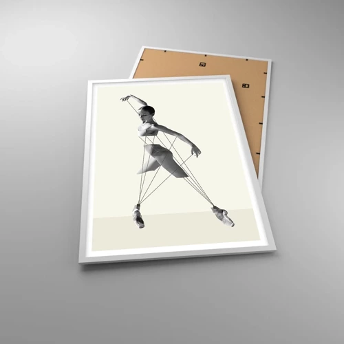 Affiche dans un cadre blanc - Poster - Dans le théatre de la vie - 61x91 cm