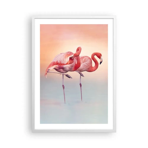 Affiche dans un cadre blanc - Poster - Dans les couleurs du soleil couchant - 50x70 cm