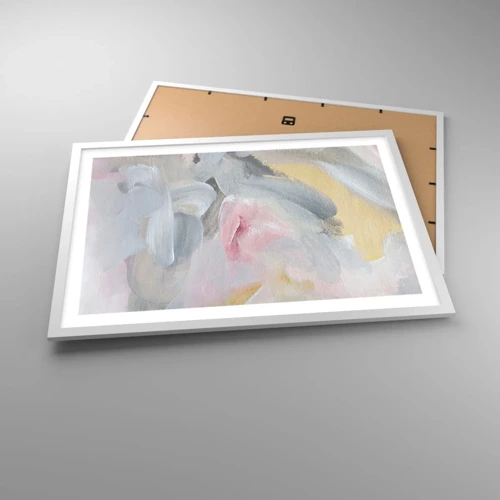 Affiche dans un cadre blanc - Poster - Dans un monde pastel - 70x50 cm
