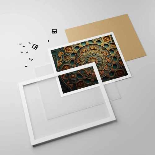Affiche dans un cadre blanc - Poster - Dans une ambiance arabe - 100x70 cm