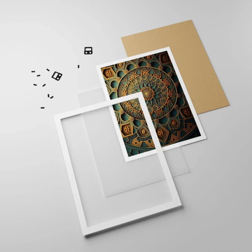 Affiche dans un cadre blanc - Poster - Dans une ambiance arabe - 50x70 cm