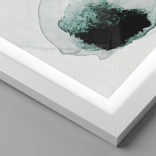 Affiche dans un cadre blanc - Poster - Dans une goutte d'eau - 70x100 cm