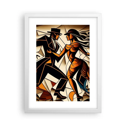 Affiche dans un cadre blanc - Poster - Danse de passion et de volupté - 30x40 cm