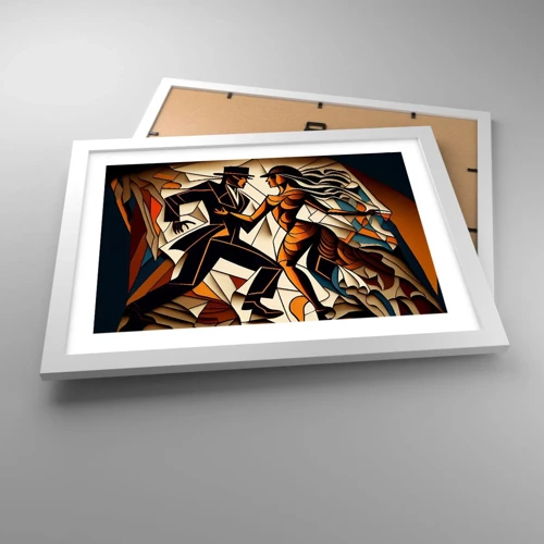Affiche dans un cadre blanc - Poster - Danse de passion et de volupté - 40x30 cm