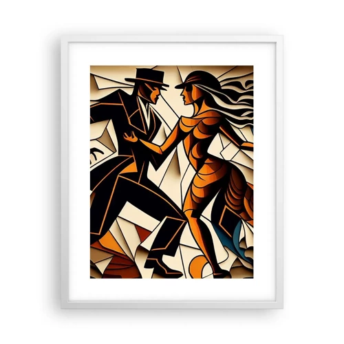 Affiche dans un cadre blanc - Poster - Danse de passion et de volupté - 40x50 cm