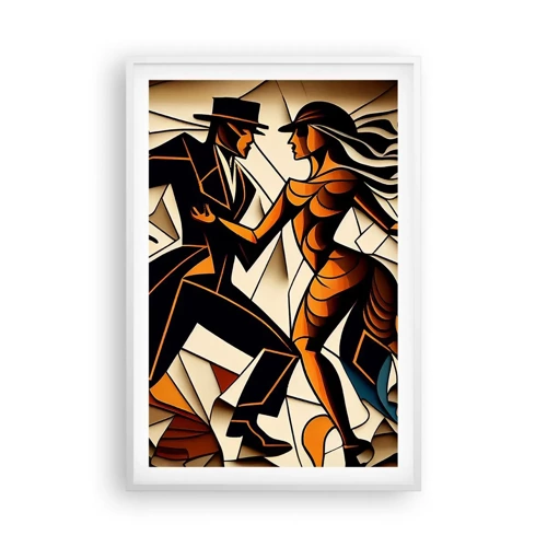 Affiche dans un cadre blanc - Poster - Danse de passion et de volupté - 61x91 cm