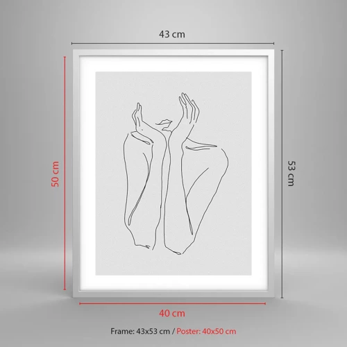 Affiche dans un cadre blanc - Poster - De quoi rêvent les femmes - 40x50 cm