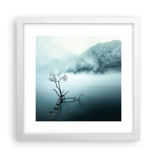 Affiche dans un cadre blanc - Poster - D'eau et de brouillard - 30x30 cm