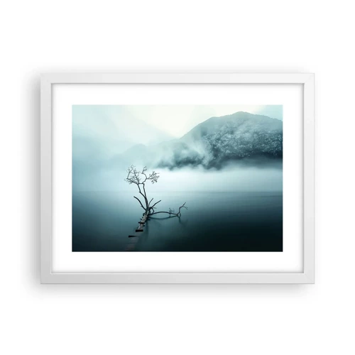 Affiche dans un cadre blanc - Poster - D'eau et de brouillard - 40x30 cm