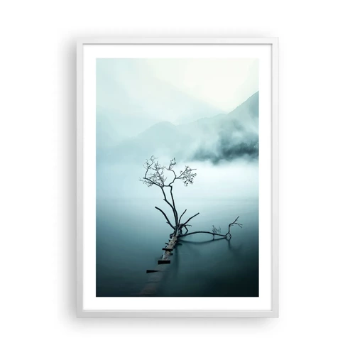 Affiche dans un cadre blanc - Poster - D'eau et de brouillard - 50x70 cm