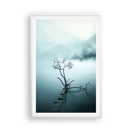Affiche dans un cadre blanc - Poster - D'eau et de brouillard - 61x91 cm