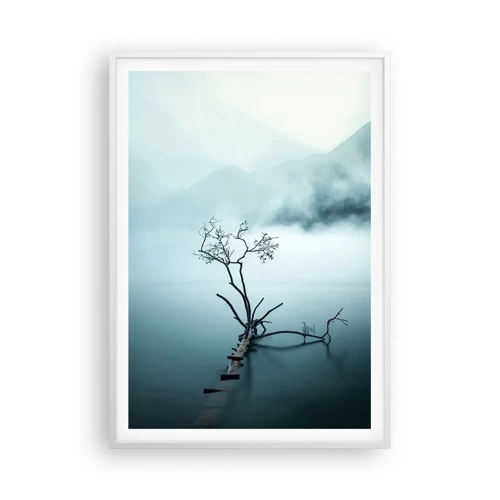 Affiche dans un cadre blanc - Poster - D'eau et de brouillard - 70x100 cm