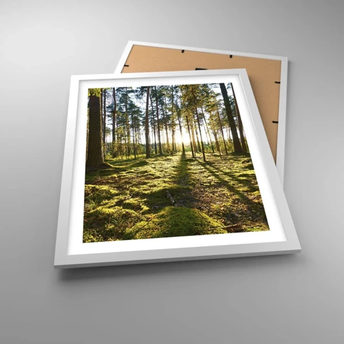 Affiche dans un cadre blanc - Poster - … Derrière les sept forêts - 40x50 cm