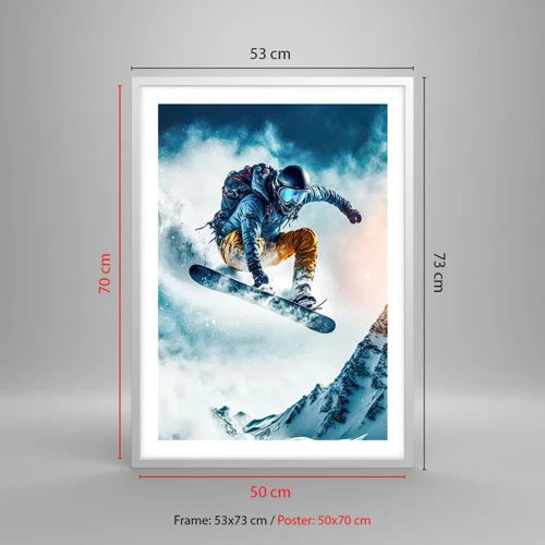 Affiche dans un cadre blanc - Poster - Des émotions extrêmes - 50x70 cm