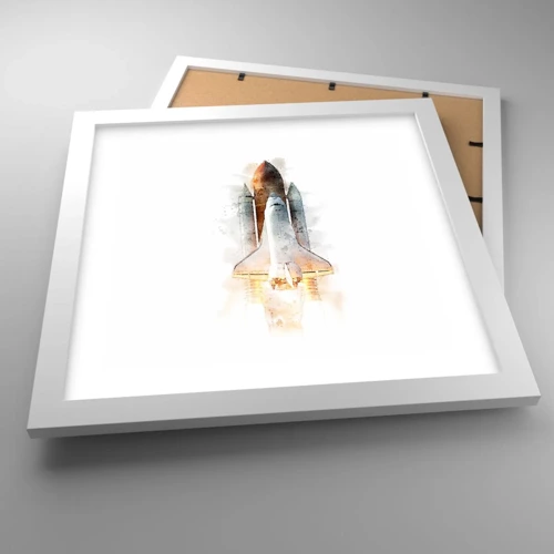 Affiche dans un cadre blanc - Poster - Des explorateurs pour commencer - 30x30 cm