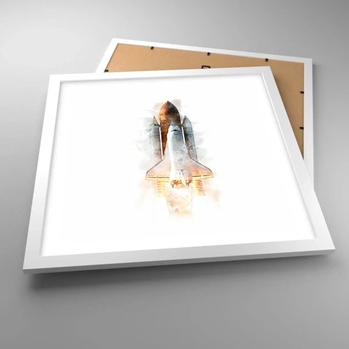 Affiche dans un cadre blanc - Poster - Des explorateurs pour commencer - 40x40 cm