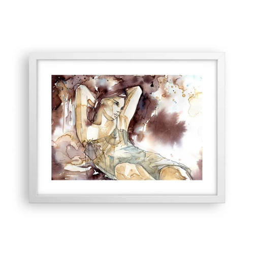 Affiche dans un cadre blanc - Poster - D'humeur lilas - 40x30 cm