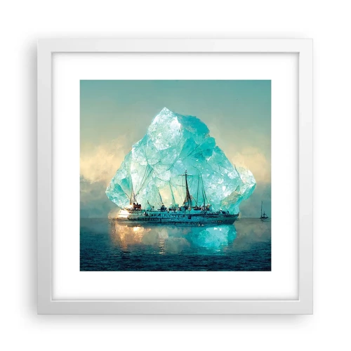 Affiche dans un cadre blanc - Poster - Diamant arctique - 30x30 cm