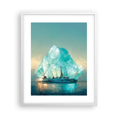 Affiche dans un cadre blanc - Poster - Diamant arctique - 40x50 cm