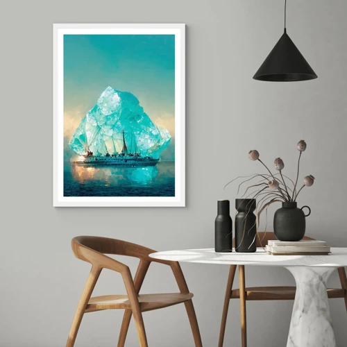 Affiche dans un cadre blanc - Poster - Diamant arctique - 40x50 cm