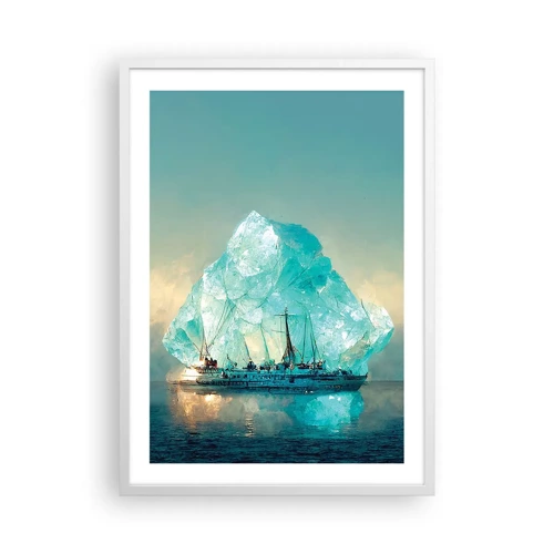 Affiche dans un cadre blanc - Poster - Diamant arctique - 50x70 cm
