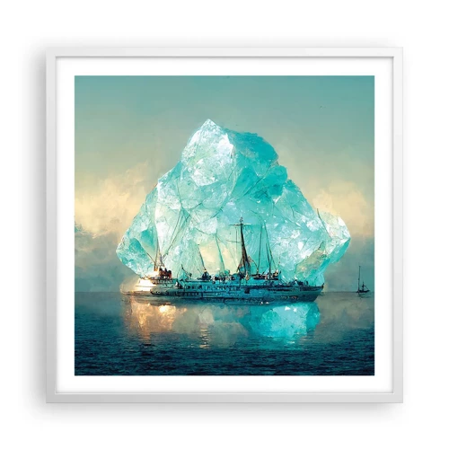 Affiche dans un cadre blanc - Poster - Diamant arctique - 60x60 cm