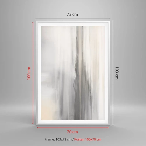 Affiche dans un cadre blanc - Poster - Distance réfléchie - 70x100 cm