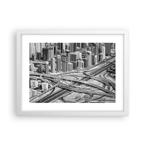 Affiche dans un cadre blanc - Poster - Dubaï - la ville impossible - 40x30 cm