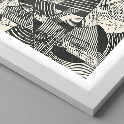 Affiche dans un cadre blanc - Poster - Dynamique du modernisme - 30x40 cm