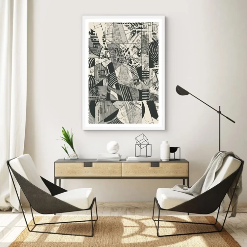 Affiche dans un cadre blanc - Poster - Dynamique du modernisme - 30x40 cm