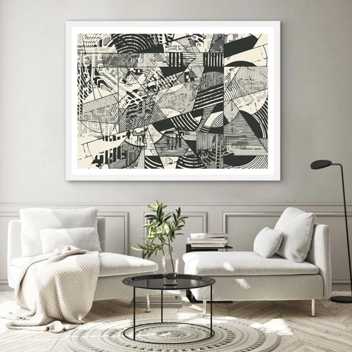 Affiche dans un cadre blanc - Poster - Dynamique du modernisme - 91x61 cm