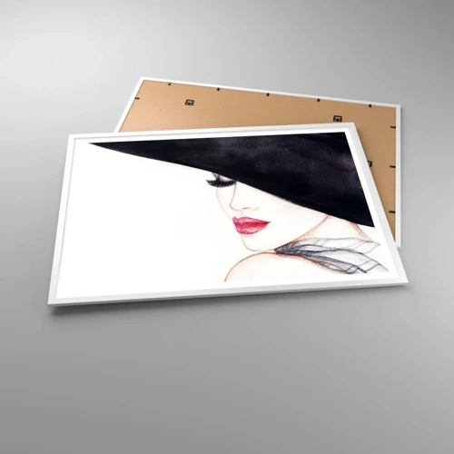 Affiche dans un cadre blanc - Poster - Élégance et sensualité - 100x70 cm