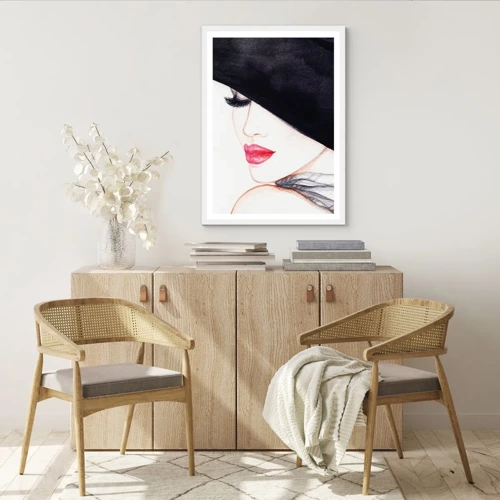 Affiche dans un cadre blanc - Poster - Élégance et sensualité - 70x100 cm
