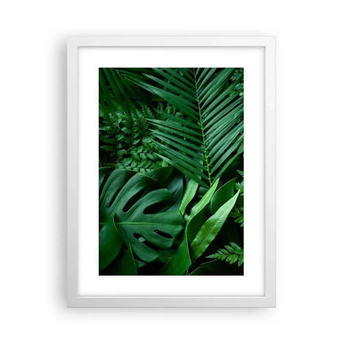 Affiche dans un cadre blanc - Poster - Emmitouflé de verdure - 30x40 cm