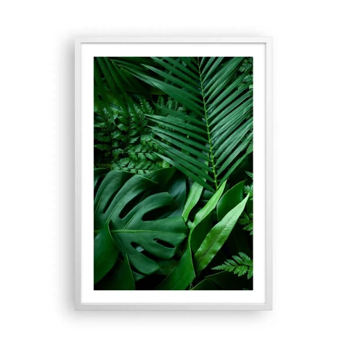 Affiche dans un cadre blanc - Poster - Emmitouflé de verdure - 50x70 cm