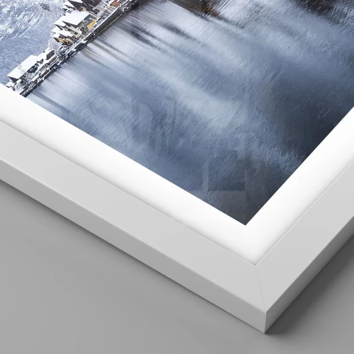 Affiche dans un cadre blanc - Poster - En décoration hivernale - 30x30 cm