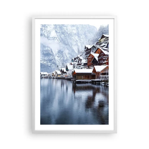 Affiche dans un cadre blanc - Poster - En décoration hivernale - 50x70 cm
