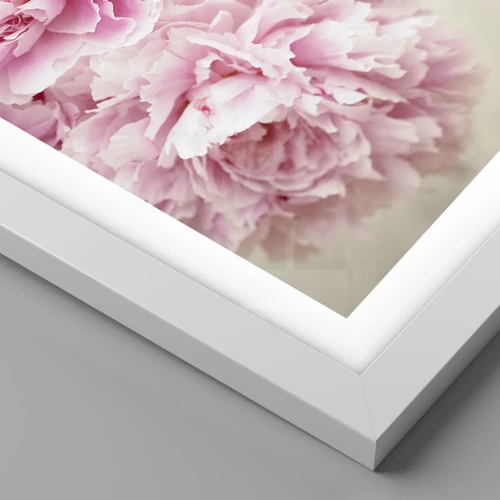 Affiche dans un cadre blanc - Poster - En glamour rose - 100x70 cm