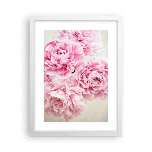 Affiche dans un cadre blanc - Poster - En glamour rose - 30x40 cm