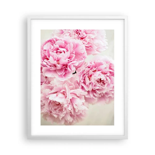 Affiche dans un cadre blanc - Poster - En glamour rose - 40x50 cm