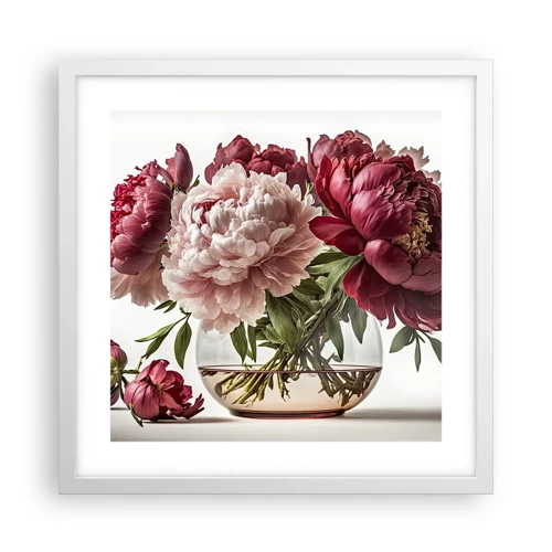 Affiche dans un cadre blanc - Poster - En pleine floraison de beauté - 40x40 cm