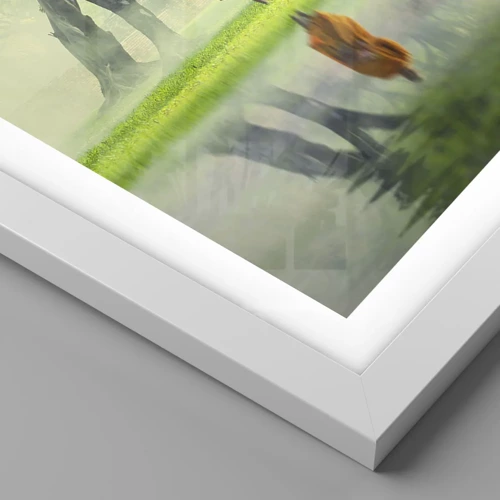 Affiche dans un cadre blanc - Poster - En route vers l'illumination - 30x40 cm